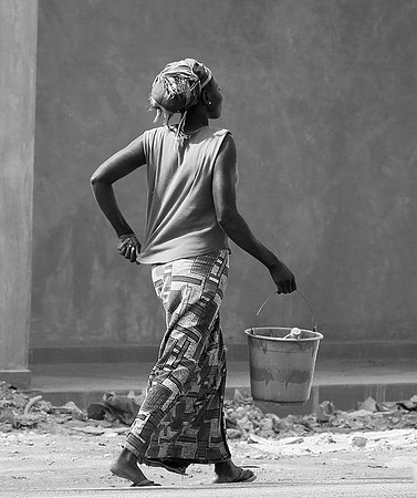 In the main street of Nianing - Senegal
