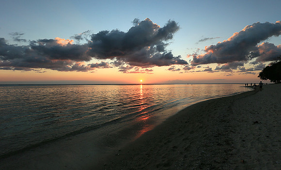Sunset at Flic-en Flac - west coast