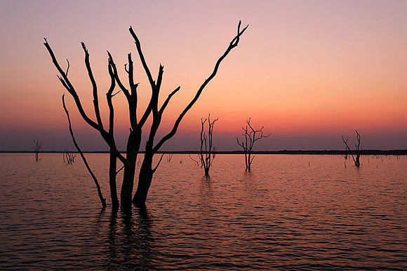 Sunset - lake Kariba - Matusadona NP