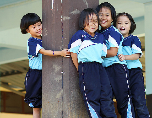 In a school yard