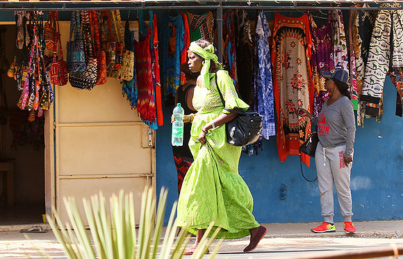 In the main street of Nianing - Senegal