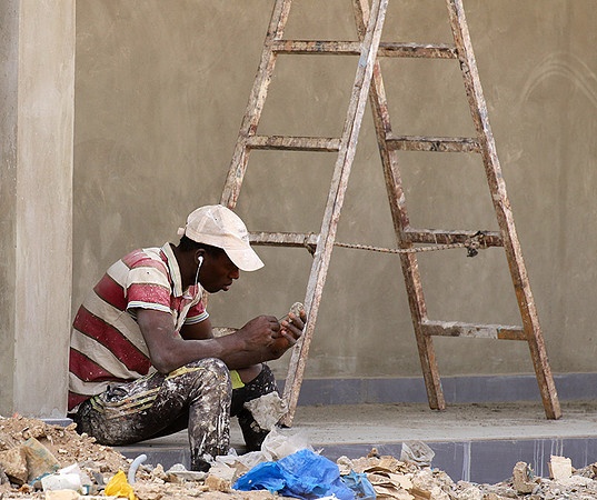 In the main street of Nianing - Senegal