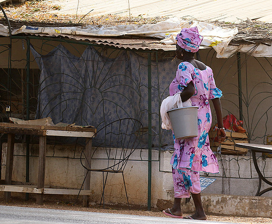In the main street of Nianing - Senegal