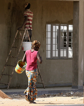 In the main street of Nianing - Senegal