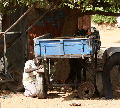 In the main street of Nianing - Senegal