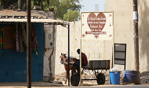 In the main street of Nianing - Senegal
