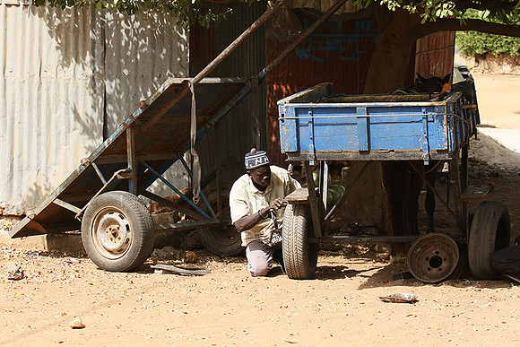 In the main street of Nianing - Senegal
