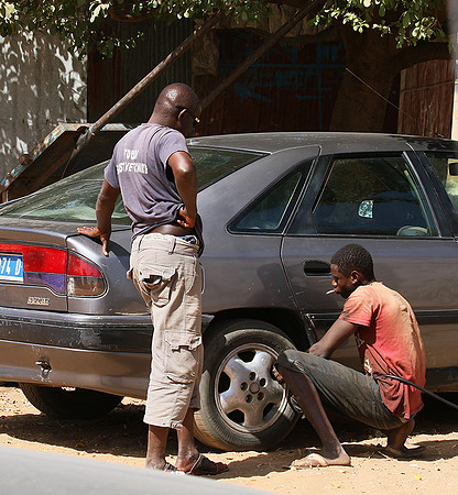 In the main street of Nianing - Senegal