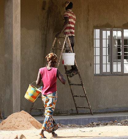 In the main street of Nianing - Senegal