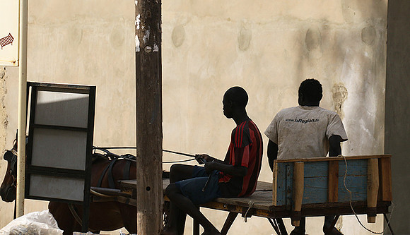 In the main street of Nianing - Senegal