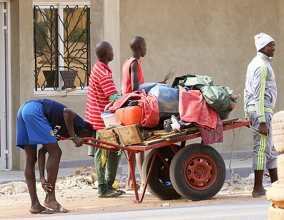In the main street of Nianing - Senegal