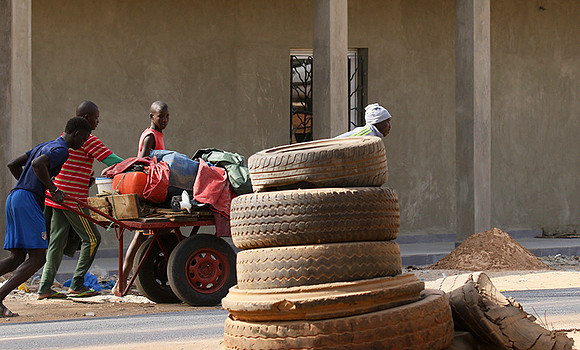 In the main street of Nianing - Senegal