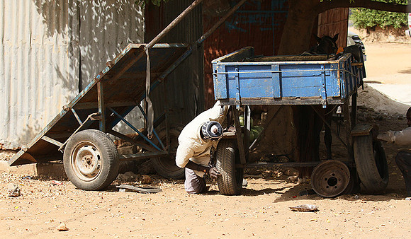 In the main street of Nianing - Senegal