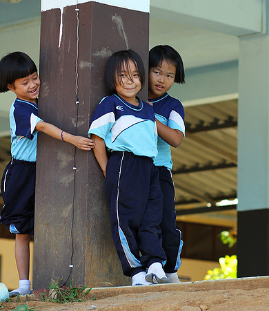 In a school yard