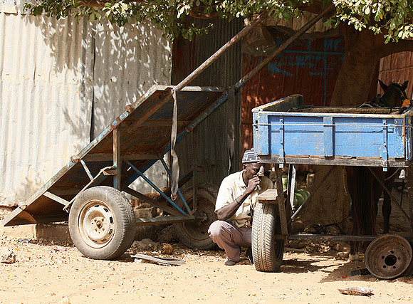 In the main street of Nianing - Senegal