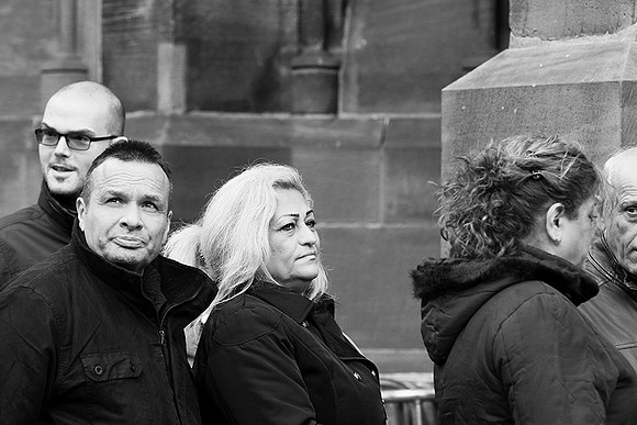 France : queuing in front of the cathedral