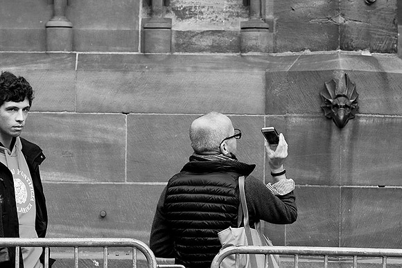 France : queuing in front of the cathedral