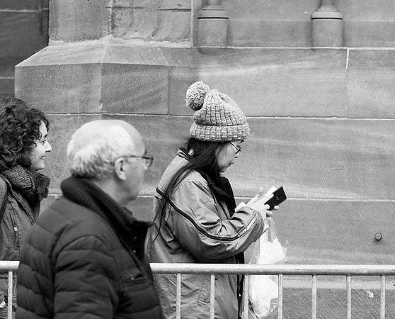 France : queuing in front of the cathedral
