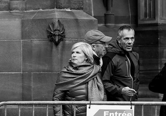 France : queuing in front of the cathedral