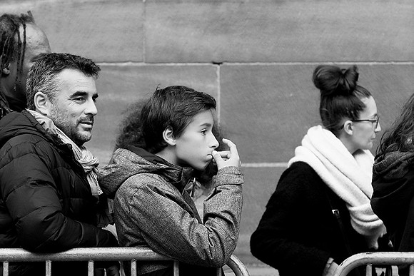 France : queuing in front of the cathedral