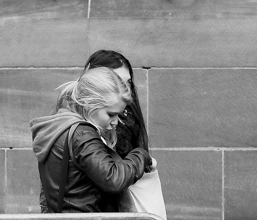 France : queuing in front of the cathedral
