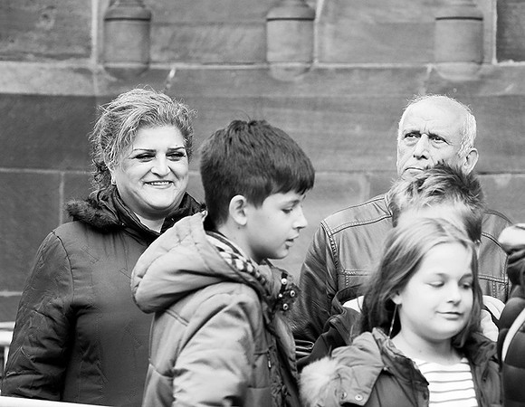 France : queuing in front of the cathedral