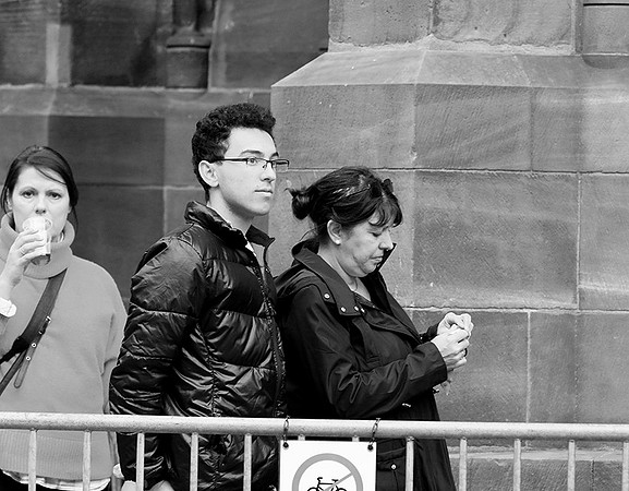 France : queuing in front of the cathedral