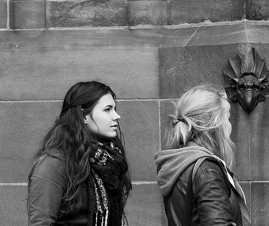 France : queuing in front of the cathedral