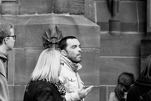 France : queuing in front of the cathedral