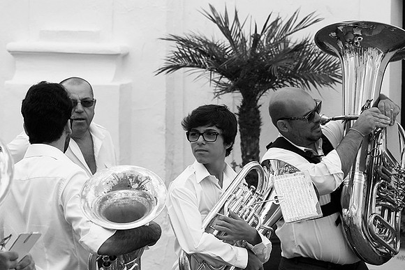 Portugal : brass-band in the streets of Monsaraz