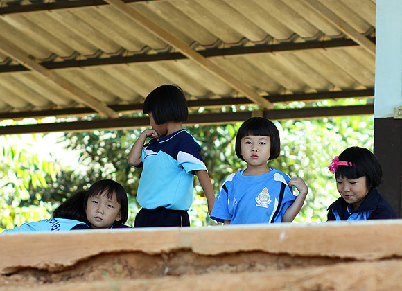 In a school yard
