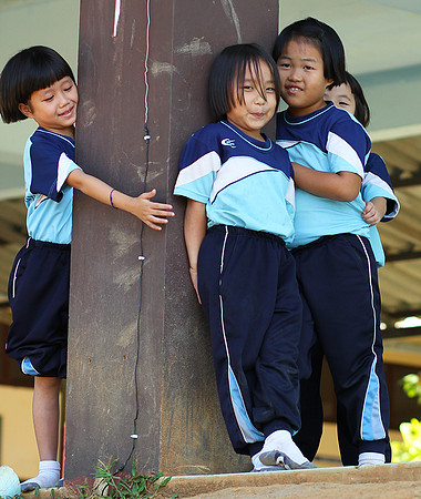 In a school yard