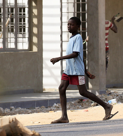 In the main street of Nianing - Senegal