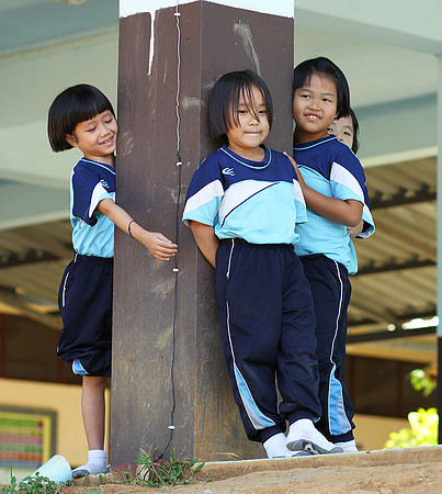 In a school yard