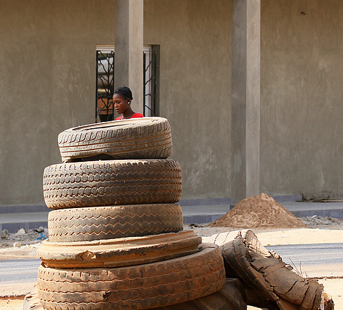 In the main street of Nianing - Senegal
