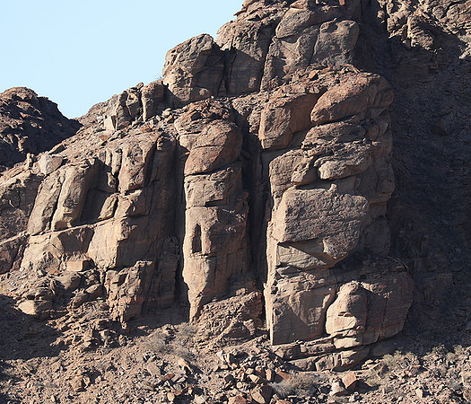 Faces in rocks - Skeleton Coast