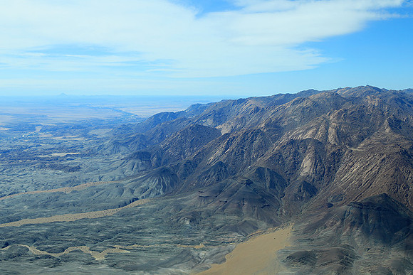 Flying over Namibia