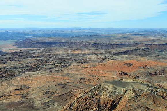 Flying over Namibia