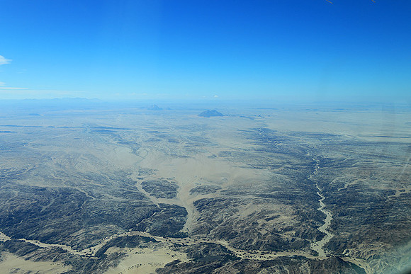 Flying over Namibia