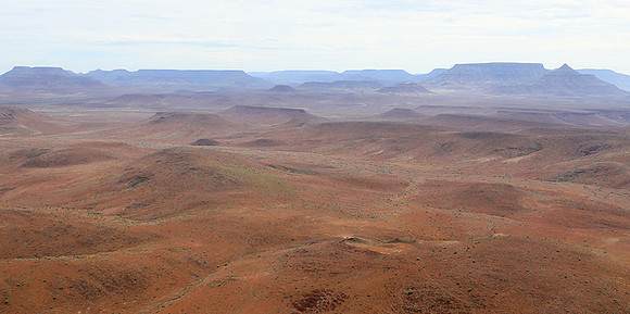 Flying over Namibia