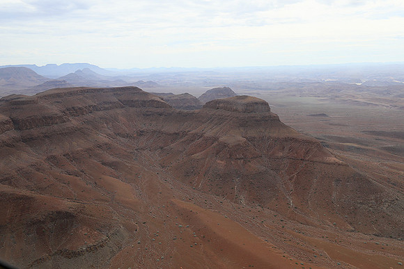 Flying over Namibia