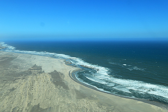 Flying over Namibia