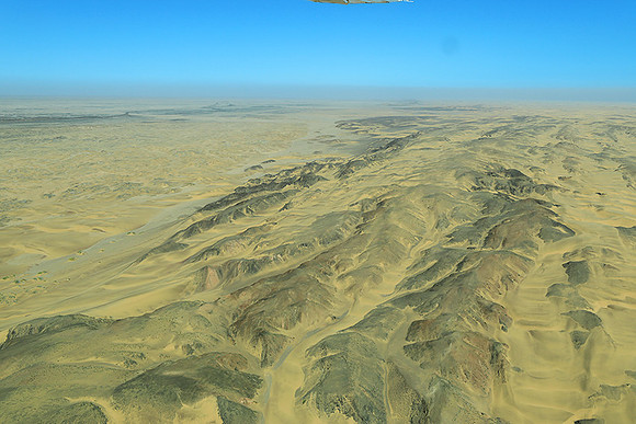 Flying over Namibia
