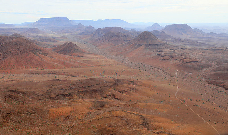 Flying over Namibia