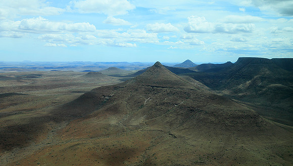 Flying over Namibia