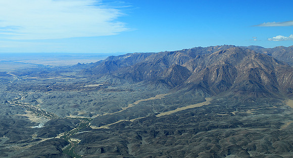 Flying over Namibia