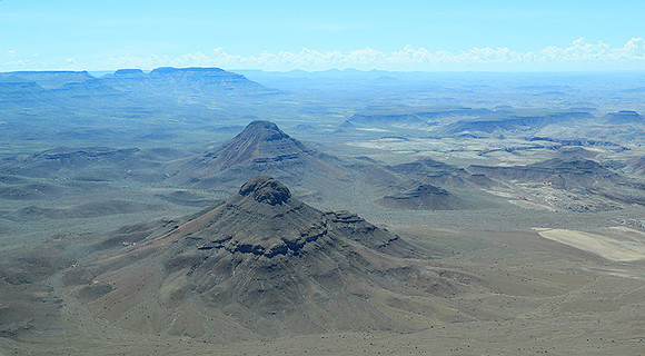 Flying over Namibia