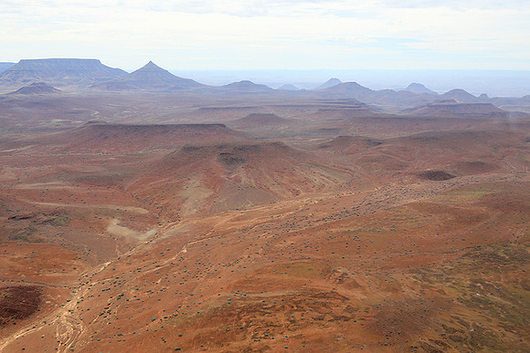 Flying over Namibia