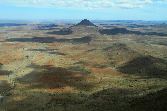 Flying over Namibia