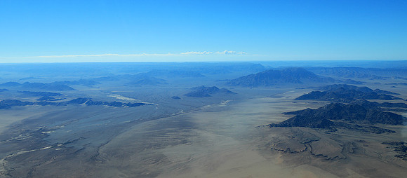 Flying over Namibia